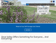 Tablet Screenshot of dovevalleystorage.com